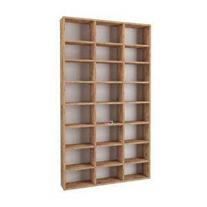 Bofigo Çok Raflı Kitaplık Kütüphane Hareketli Raflı Dekoratif Kitaplık Geniş Kitaplık Çam