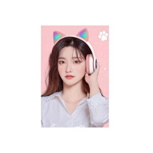 Toygo Kedi Kulaklık 5.0 Akıllı Rgb Led Detaylı Bluetooth Kablosuz Kulaklık Çocuk Yeni