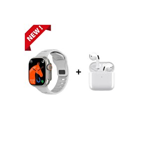 Vilya Watch 8 Ultra Smart Watch 49mm + Bluetooth Kulaklık Akıllı Saat  Uyumlu