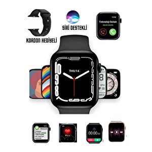 7.nesil Akıllı Saat Smart Watch 7 Plus Profesyonel Kablosuz Şarj Siri Destekli Çift Tuş Aktif Arama