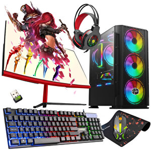 Fx60 Intel Core I5 3470 23.8" 16 Gb Ram 1 Tb Ssd 256 Gb Hdd Rx 550 Curved Freedos Gaming Masaüstü Bilgisayar