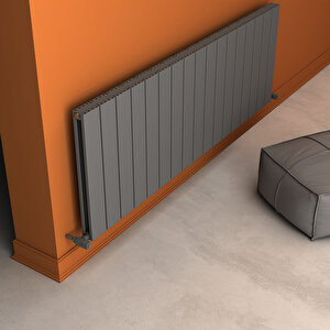 Angers Double Aluminyum Radyatör 60x169,5cm Kumlu Açık Gri
