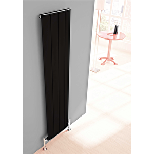 Slim Aluminyum Radyatör 180x37,5cm Kumlu Siyah