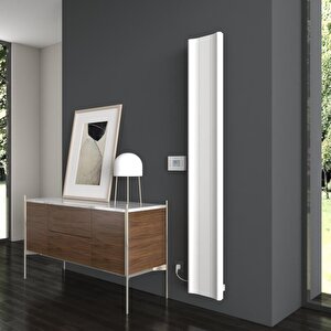Boreas B Dikey Elektrikli Radyatör Modern Tasarım Beyaz 180x27,6 Cm