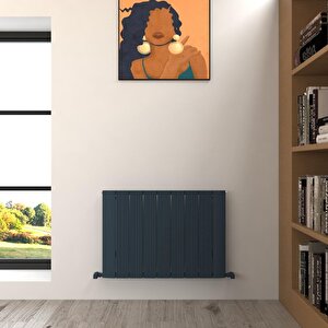Dune Yatay Alüminyum Radyatör Modern Tasarım Antrasit 60x85 Cm