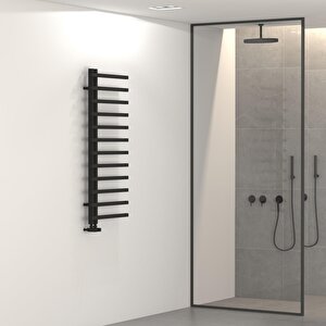 Terra L Aluminyum Havlupan 120x50cm Kumlu Siyah