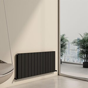 Chambord Double Aluminyum Radyatör 60x129,5cm Kumlu Siyah