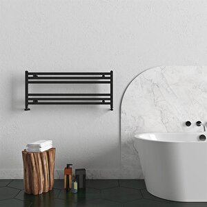 Fame Horizontal Aluminyum  Havlupan 40x100cm Kumlu Siyah