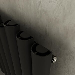 Motion Aluminyum Radyatör 180x39cm Kumlu Siyah