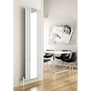 Tallis Mirror Dikey Alüminyum Radyatör Modern Tasarım Beyaz 180x55 Cm