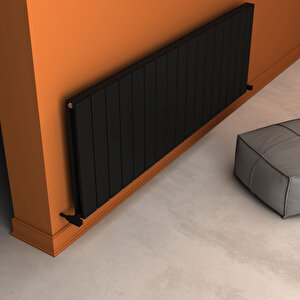 Angers Double Aluminyum Radyatör 60x169,5cm Kumlu Siyah