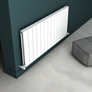 Angers Double Aluminyum Radyatör 60x129,5cm Kumlu Beyaz
