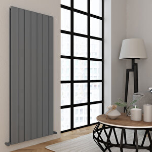 Angers Double Aluminyum Radyatör 180x69,5cm Kumlu Açık Gri