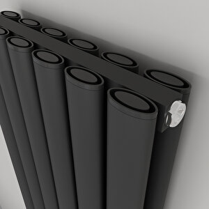 Tallis Double Aluminyum Radyatör 60x53cm Kumlu Siyah