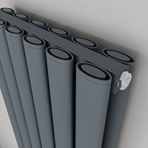 Tallis Double Aluminyum Radyatör 180x35cm Kumlu Açık Gri