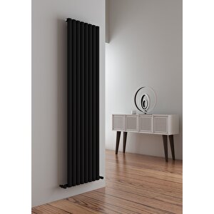 Tallis Dikey Alüminyum Radyatör Modern Tasarım Siyah 180x47 Cm