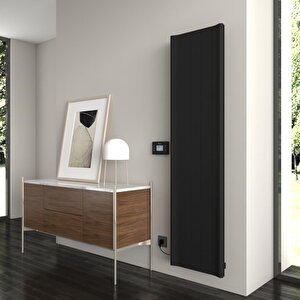 Boreas B Dikey Elektrikli Radyatör Modern Tasarım Siyah 180x46,2 Cm