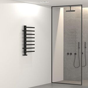Terra L Aluminyum Havlupan 80x50cm Kumlu Siyah
