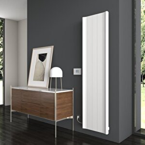 Boreas B Dikey Elektrikli Radyatör Modern Tasarım Beyaz 180x46,2 Cm