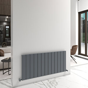 Angers Aluminyum Radyatör 60x129,5cm Kumlu Açık Gri