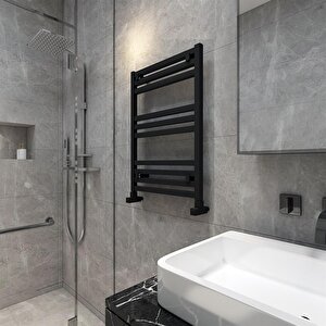 Fame Aluminyum  Havlupan 122x50cm Kumlu Siyah