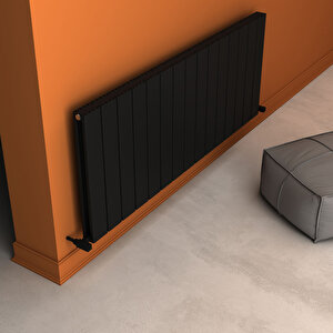 Angers Double Aluminyum Radyatör 60x149,5cm Kumlu Siyah
