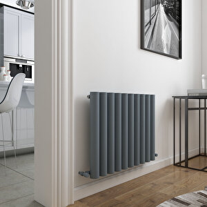 Odessa Aluminyum Radyatör 60x47cm Kumlu Açık Gri