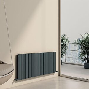 Chambord Double Aluminyum Radyatör 60x129,5cm Kumlu Antrasit