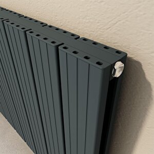 Chambord Double Aluminyum Radyatör 60x129,5cm Kumlu Antrasit