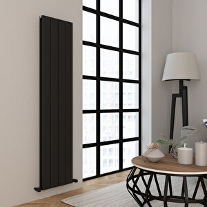 Angers Double Aluminyum Radyatör 180x39,5cm Kumlu Siyah