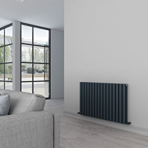 Tallis Double Aluminyum Radyatör 60x95cm Kumlu Antrasit