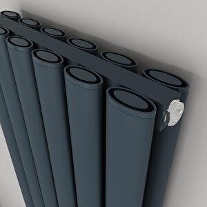 Tallis Double Aluminyum Radyatör 60x95cm Kumlu Antrasit