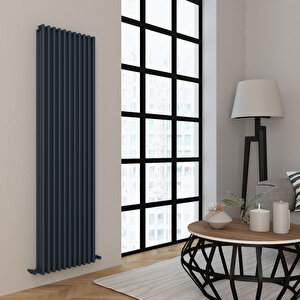 Tubulous Aluminyum Radyatör 180x49,5,cm Kumlu Antrasit