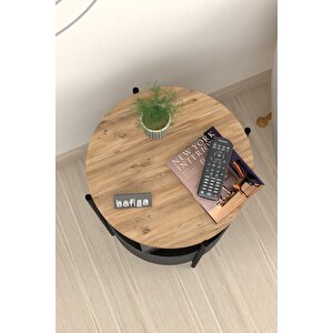 Bofigo Orta Sehpa Geniş Çantalı Sehpa Gazetelik Kitaplık Çiçeklik Çam