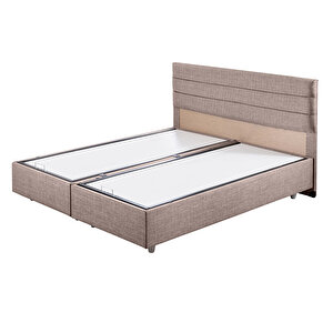 Sofia Çift Kişilik Baza Başlık İkili Set Kahve 140x190 cm