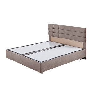 Viyana Çift Kişilik Baza Başlık İkili Set Kahve 160x200 cm