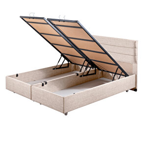Sofia Çift Kişilik Baza Başlık İkili Set Krem 140x190 cm