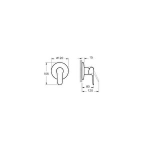 Root Square Temassız Çift Su Girişli Elektrikli Lavabo Bataryası A47128