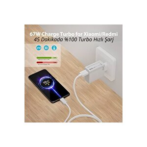 Type-c 67w (watt) Turbo Şarj Aleti Cihazı Adaptörü Kablo (set) %100 Turbo