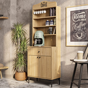 5202 Siesta 69 Cm Kahve Köşesi̇ Çok Amaçli Dolap 2 Kapakli 1 Çekmeceli̇ Ki̇ler Mutfak Dolabi Sepet