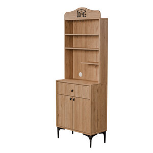 5202 Siesta 69 Cm Kahve Köşesi̇ Çok Amaçli Dolap 2 Kapakli 1 Çekmeceli̇ Ki̇ler Mutfak Dolabi Sepet