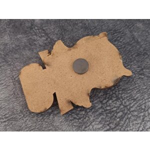 Magnet Baykuş Hayvan Nazar Boncuk Buzdolabı Süsü Ahşap Magnet Mıknatıslı Hediyelik Eşya