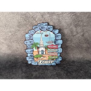 Magnet Antalya Görseli Caretta Kule Turistik Buzdolabı Süsü Manyetik Mıknatıslı Hediyelik Eşya