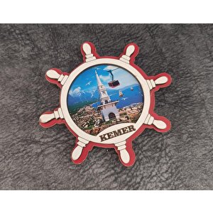 Magnet Gemi Dümen Kule Deniz Martı Buzdolabı Süsü Ahşap Magnet Mıknatıslı Hediyelik Eşya