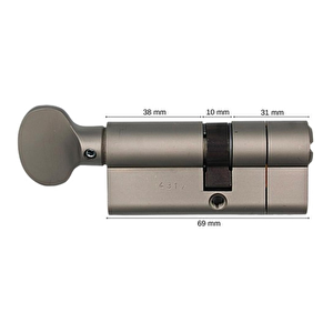 Mul-t-lock Mtl 300 Tokmaklı Tutamaklı Tuzaklı Bilyalı Kapı Kilidi 69 Mm