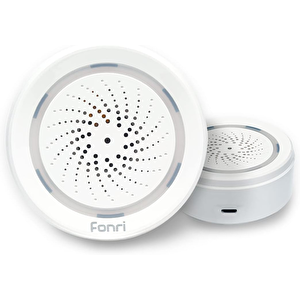 Fonri Akıllı İç Ortam Siren / Isı Nem Ölçer, Wifi, Google Asistan Ve Tuya, Uzaktan Kontrol Wf3-al1-0401-01