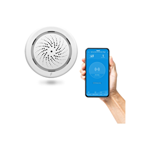 Fonri Akıllı İç Ortam Siren / Isı Nem Ölçer, Wifi, Google Asistan Ve Tuya, Uzaktan Kontrol Wf3-al1-0401-01