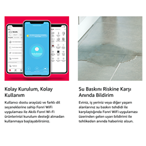Fonri Wi-fi Akıllı Su Baskın Sensörü Su Basma Sensörü Wf3-al1-0303-01