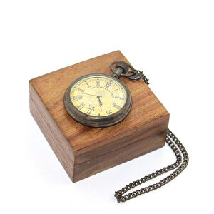 Ahşap Kutulu Pi̇ri̇nç Köstekli̇ Saat, 7x5