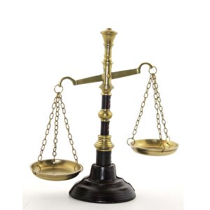 Ahşap Standlı Pi̇ri̇nç Terazi̇, Altın, 31x20